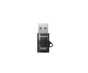Adaptador AWEI CL-13 USB-C para USB-A compacto e rapido