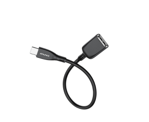 Adaptador AWEI CL-14 USB-A para Type-C compacto rapido e resistente