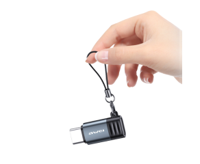 Mini adaptador AWEI A12  lightning para type-C carregamento e dados