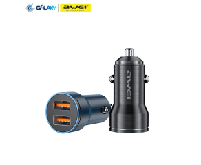 CARREGADOR VEICULAR AWEI C-855 12W DUPLO USB PRETO