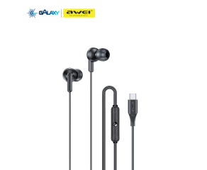 FONE DE OUVIDO COM FIO AWEI PC-25T TYPE-C PRETO