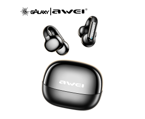 FONE DE OUVIDO BLUETOOTH AWEI TZ30 TWS CLIPE DE ORELHA PRETO