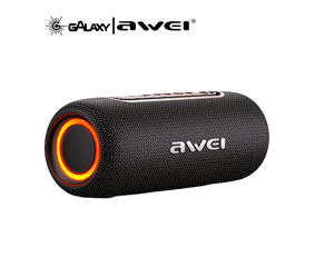 CAIXA DE SOM BLUETOOTH AWEI KA8 TWS COM DISPLAY E BATERIA DE LONGA DURAÇÃO PRETO