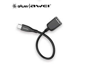 ADAPTADOR AWEI CL-14 USB PARA TYPE-C PRETO