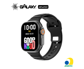 SMARTWATCH AWEI H37 RESISTENTE À ÁGUA IP65 PRETO