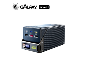 POWER BANK AWEI PA-33 CARGA RÁPIDA E MULTIPLAS ENTRADAS 50000MAH PRETO