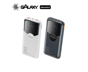 POWER BANK AWEI P63K COM DUPLA SAÍDA USB 10000MAH PRETO