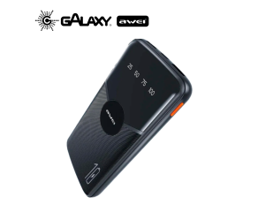 POWER BANK AWEI P32K COM DISPLAY DIGITAL 10000MAH PRETO