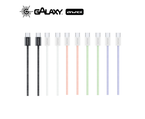 CABO DE DADOS E CARREGAMENTO AWEI CL-219T TYPE-C PARA TYPE-C 1M BRANCO