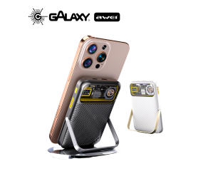 POWER BANK AWEI PA-10 CARGA RÁPIDA E MULTIPLAS ENTRADAS 10000MAH PRETO