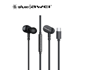 FONE DE OUVIDO COM FIO AWEI TC-7 TYPE-C PRETO