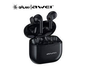 FONE DE OUVIDO BLUETOOTH INTRA-AURICULAR 5.3 AWEI T1 PRO MODO GAMER E IPX6 PRETO