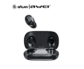 FONE DE OUVIDO BLUETOOTH AWEI T20 COM REDUÇÃO DE RUÍDO INTRA-AURICULAR RESISTENTE À ÁGUA IPX4 PRETO