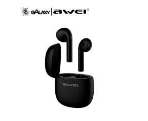 FONE DE OUVIDO BLUETOOTH AWEI T28 TWS AURICULAR RESISTENTE À ÁGUA IPX4PRETO