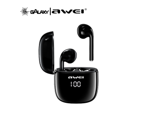 FONE DE OUVIDO BLUETOOTH AWEI T28P AURICULAR RESISTENTE À ÁGUA IPX4 PRETO