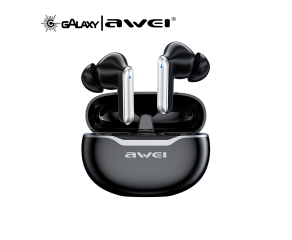 FONE DE OUVIDO BLUETOOTH AWEI T50 COM REDUÇÃO DE RUÍDO INTRA-AURICULAR PRETO