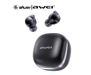 FONE DE OUVIDO MINI BLUETOOTH 5.4 AWEI T78 INTRA-AURICULAR IPX4 BATERIA DE LONGA DURAÇÃO PRETO