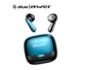 FONE DE OUVIDO BLUETOOTH AWEI TA11 TWS AURICULAR COM CANCELAMENTO DE RUÍDO INTELIGENTE PRETO
