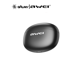 FONE DE OUVIDO BLUETOOTH 5.3 AWEI T90 COM REDUÇÃO DE RUÍDO COM DUPLO ENCAIXE PRETO