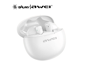 FONE DE OUVIDO BLUETOOTH AWEI T87 TWS AURICULAR COM ALTA FIDELIDADE DE ÁUDIO BRANCO