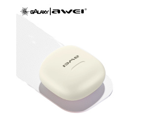 FONE DE OUVIDO BLUETOOTH AWEI T68 COM REDUÇÃO DE RUÍDO BEGE