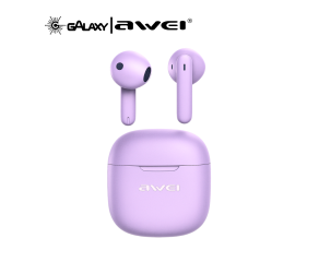 FONE DE OUVIDO BLUETOOTH AWEI T68 COM REDUÇÃO DE RUÍDO VIOLETA