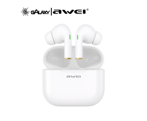 FONE DE OUVIDO BLUETOOTH AWEI T29 TWS INTRA-AURICULAR RESISTENTE À ÁGUA IPX6 BRANCO