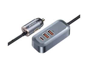 Carregador veicular Awei C-835 100W USB-A + USB-C e cabo 1,5m