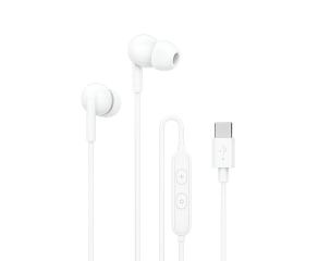 FONE DE OUVIDO COM FIO AWEI PC-25T TYPE-C BRANCO