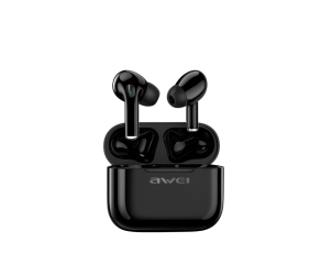 FONE DE OUVIDO BLUETOOTH AWEI T29 TWS INTRA-AURICULAR RESISTENTE À ÁGUA IPX6 PRETO