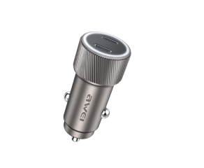 Carregador veicular Awei C-858 33W Type-C e protecao inteligente