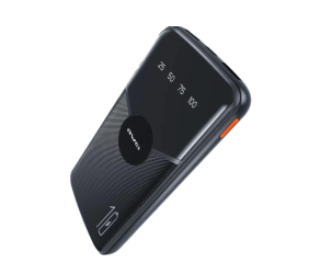 POWER BANK AWEI P32K COM DISPLAY DIGITAL 10000MAH PRETO