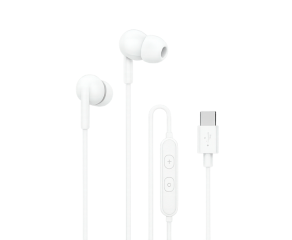 Fone de ouvido com fio PC 25T USB C microfone Awei  branco