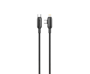 Cabo CL 180 2 em 1 USB C lightning 60W e fio trançado reforçado Awei