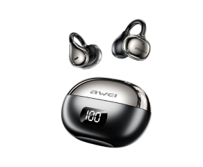 Fone de ouvido bluetooth TZ50 no modelo clipe de orelha condução a ar e resistência IPX6 Awei