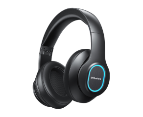 Headset bluetooth A100BL som gamer imersivo LED estiloso e bateria de longa duração Awei