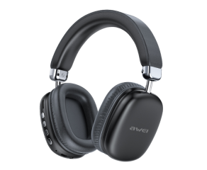 Headset bluetooth AT7 prata audio HiFi, conforto e bateria de longa duração