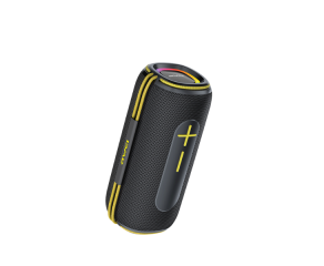Caixa de som bluetooth Awei KA5 20W RGB portatil resistente IPX5 preto/amarelo