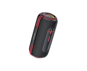 Caixa de som bluetooth Awei KA5 20W RGB portatil resistente IPX5 preto/vermelho