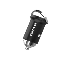 Carregador veicular Awei C-854 30W USB-A + type-C e protecao inteligente