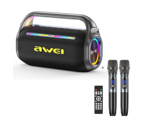 Caixa de som bluetooth Awei KT20 400W super potencia bateria 30.000mAh e USB/AUX