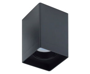 Spot Para Lampâda MR16 de Sobrepor Quadrado Preto