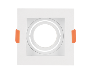Spot Para Lampâda MR11 Recuado Quadrado Branco