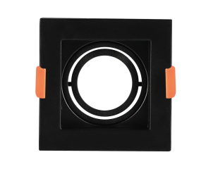 Spot Para Lampâda MR11 Recuado Quadrado Preto
