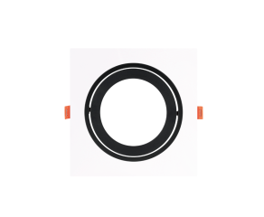 Spot Para Lampâda PAR30 Simples Quadrado Branco e Preto