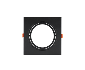 Spot Para Lampâda AR111 Simples Quadrado Preto