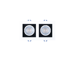 Spot Duplo com LED Integrado 10W 6500K Branco e Preto