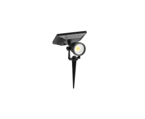 Espeto de Jardim Solar com LED Integrado IP65 1W 3000K Preto