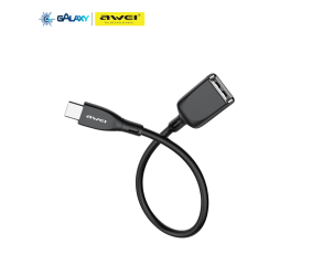 ADAPTADOR AWEI CL-14 USB PARA TYPE-C PRETO