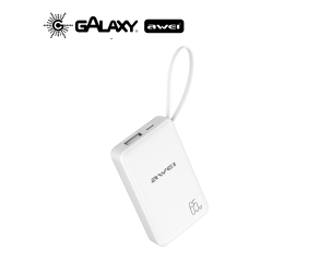 POWER BANK AWEI P97K COM CARGA RÁPIDA 20000MAH BRANCO